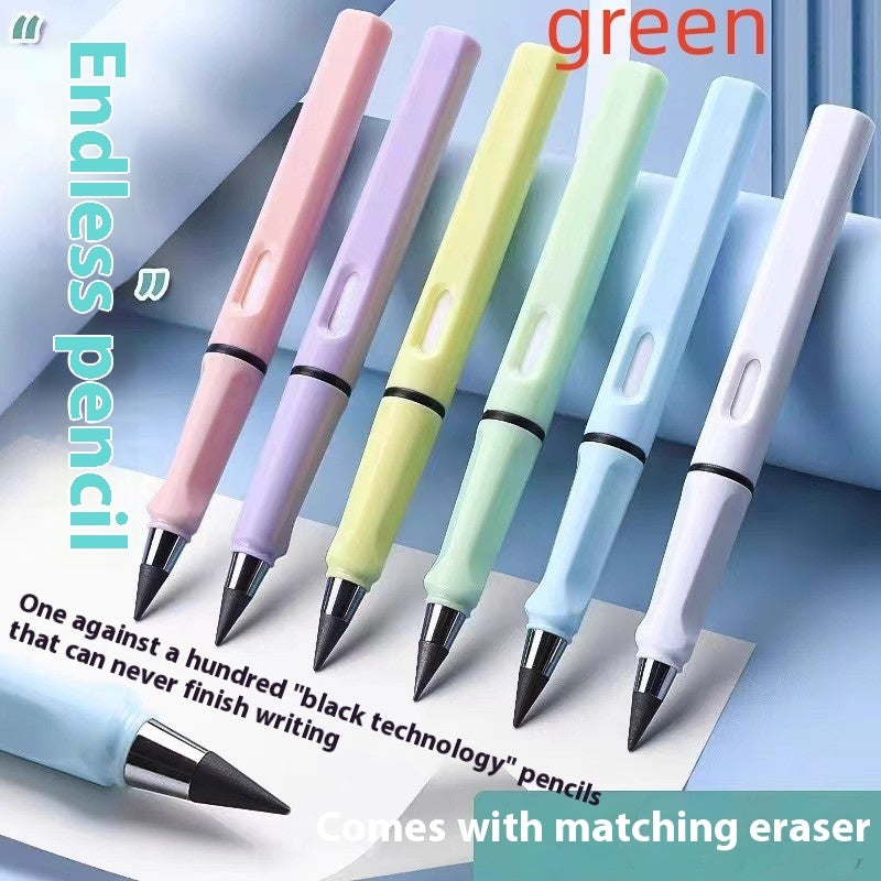 Crayon éternel sans taillage – pointe remplaçable, écriture infinie, 6 couleurs Morandi