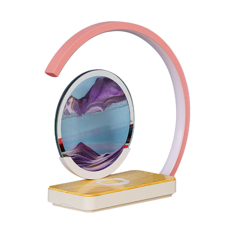 Lampe créative sablier LED 3D – décompression, peinture sable mouvant