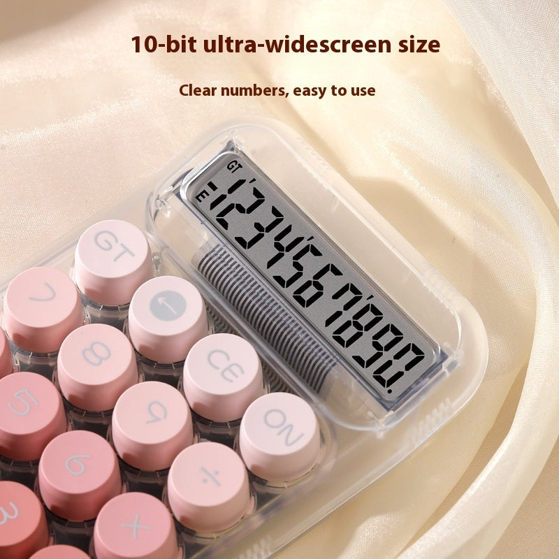 Clavier mécanique rond – dégradé de couleurs, calculatrice intégrée