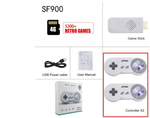 Console rétro TV sans fil – 5200 jeux intégrés, double manette