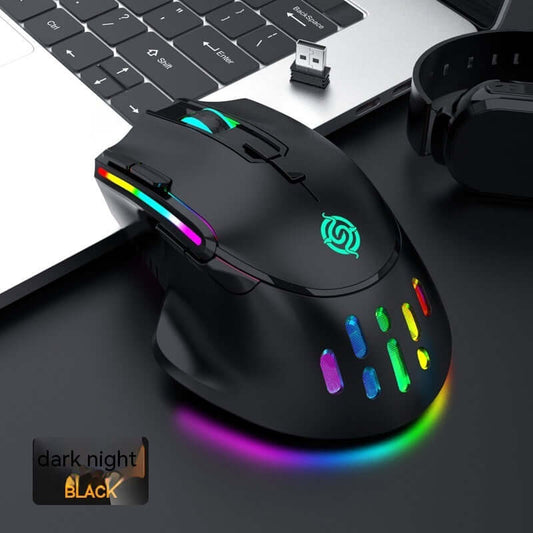 Souris de jeu sans fil rechargeable E-sports RVB colorée