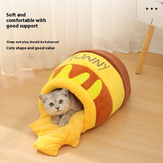 Nid pour Chat en Forme de Pot de Miel