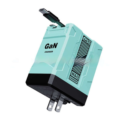 Prise de charge rapide en nitrure de gallium F2, câble flexible double