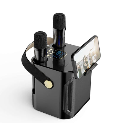 Outdoor Karaoke Bluetooth Speaker, Dual Microphone, All-in-one