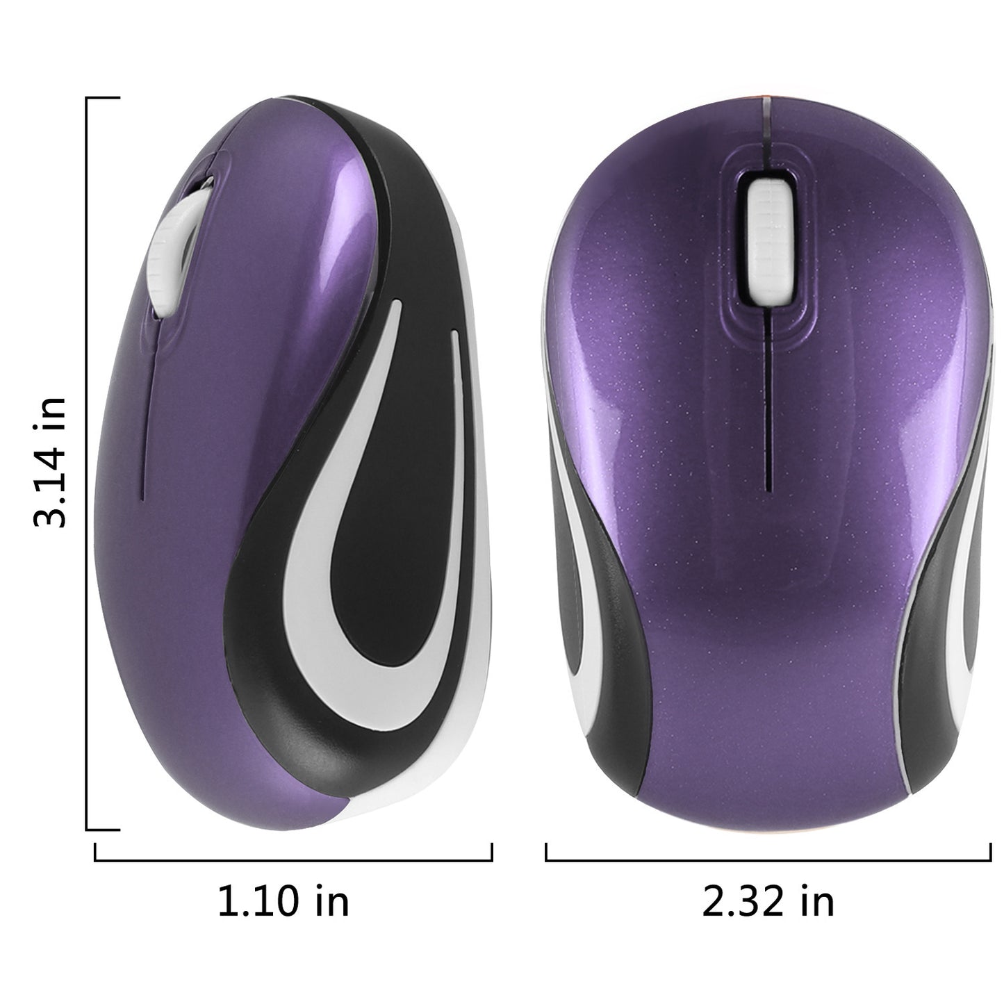 Souris sans fil mini 2.4 GHz – optique, design mignon, silencieuse, bureau et mobilité