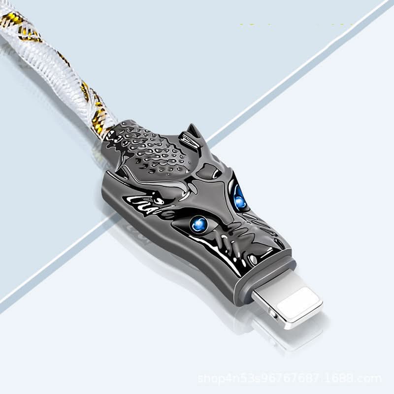 Câble de données tressé Dragon Line – multi-interface, haute résistance, indicateur LED