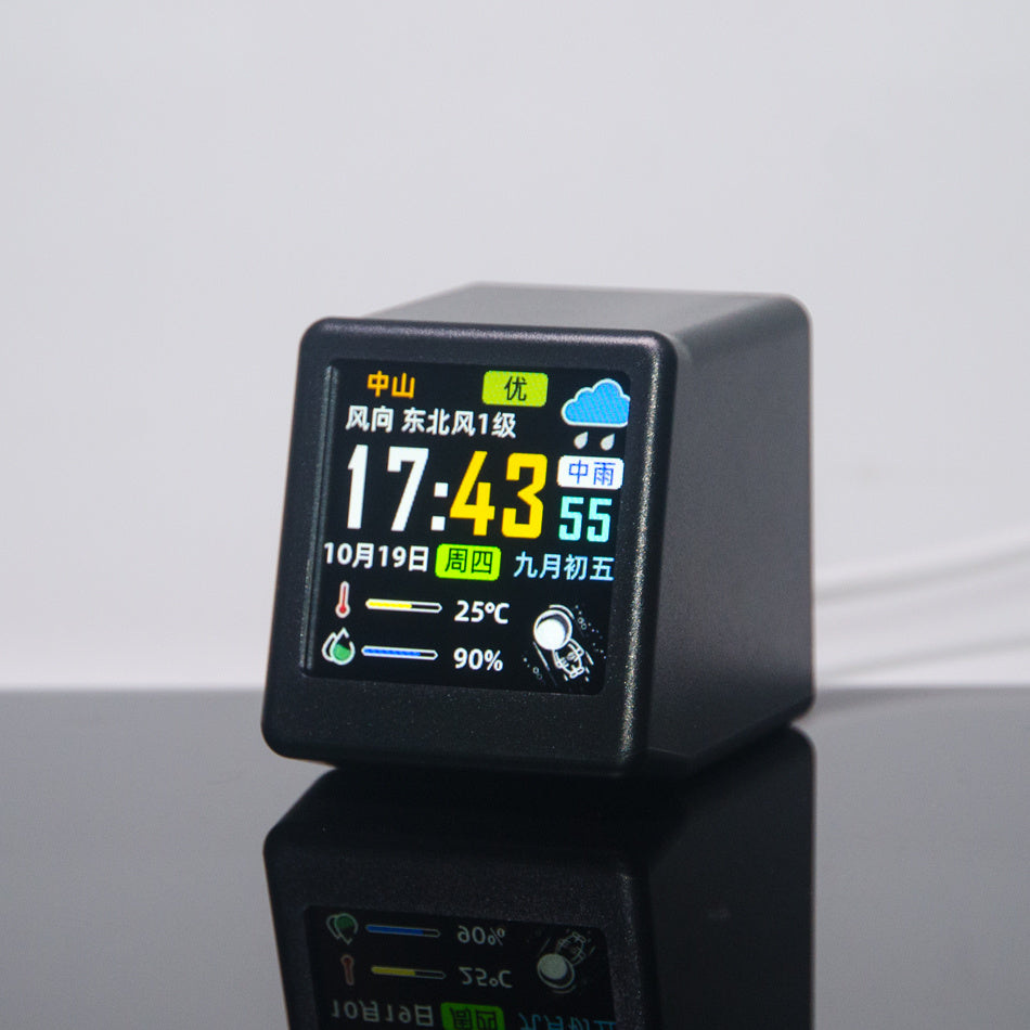 Station météo réveil – écran couleur, température et humidité, alarme intelligente