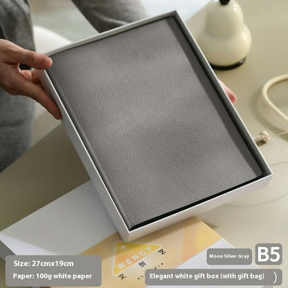 Lychee pattern soft leather cover notebook