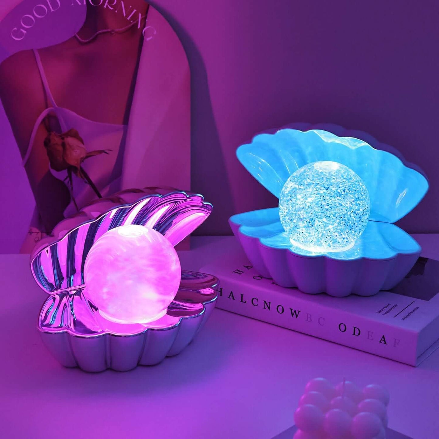 Lampe de Nuit Coquillage Ambiance Néon