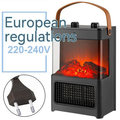 Chauffage électrique décoratif – effet flamme simulée, compact, sécurité intégrée, usage domestique