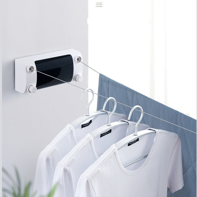 Bathroom balcony toilet invisible telescopic drying rack