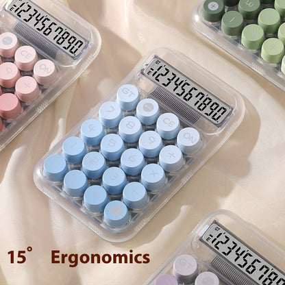 Clavier mécanique rond – dégradé de couleurs, calculatrice intégrée