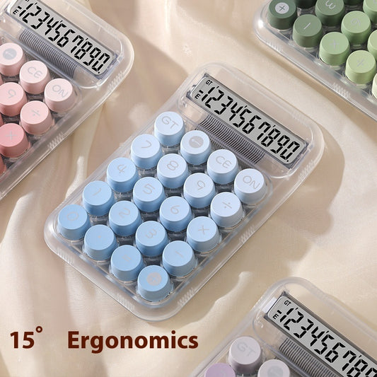 Clavier mécanique rond – dégradé de couleurs, calculatrice intégrée