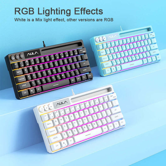Clavier de jeu filaire RGB à membrane F3061 61 touches