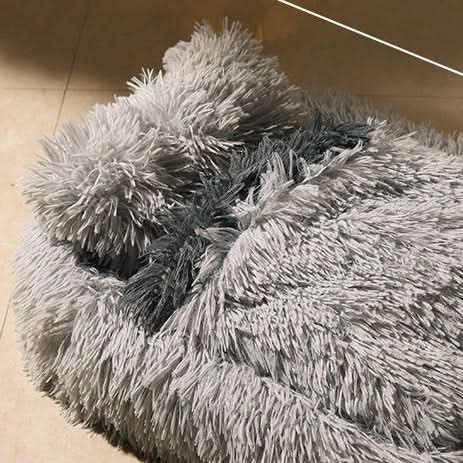 Lit ovale en laine longue – avec ou sans couverture, nid chaud hiver pour chats et chiens