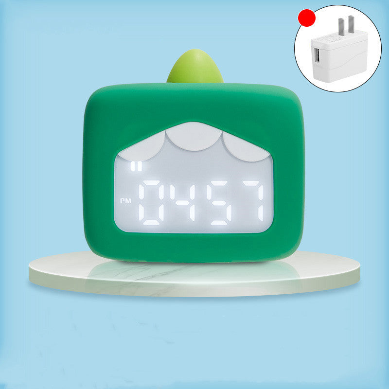 Réveil enfant silencieux – Design mignon, silicone doux, idéal pour chambre et bureau