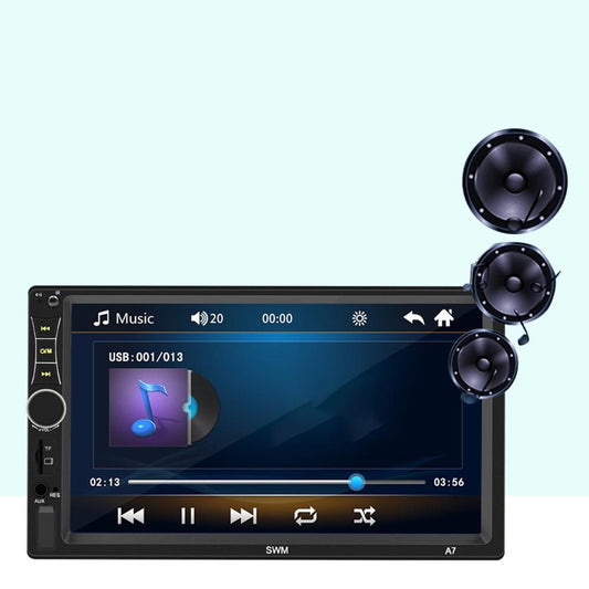 Lecteur MP5 pour voiture – double emplacement, écran tactile 7 pouces