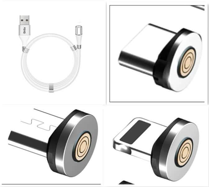 Magnetic charging cable, mobile phone
