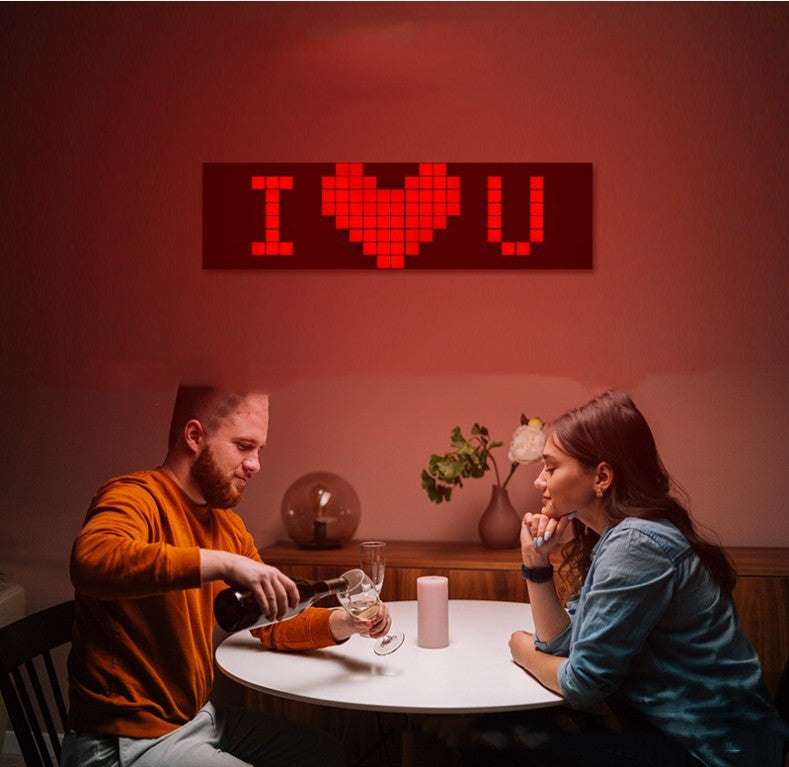 Écran pixelisé DIY Bluetooth – affichage LED personnalisable, éclairage d’ambiance gaming, compatible e-sport et streaming