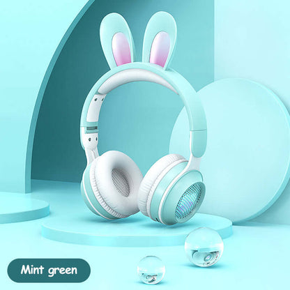 Casque sans fil lumineux avec oreilles de lapin