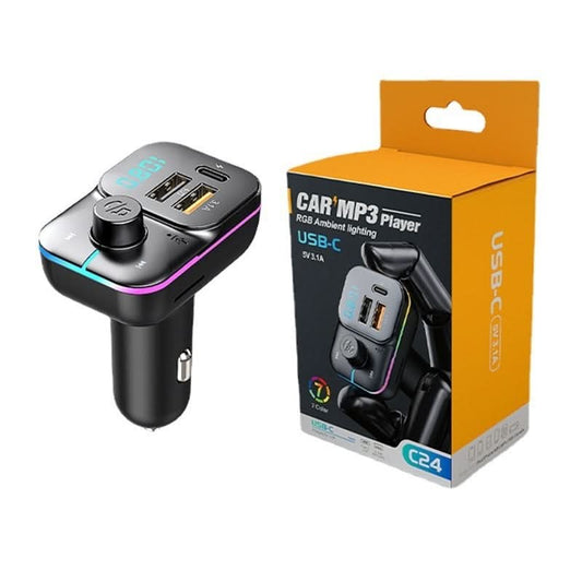 Chargeur Bluetooth voiture – lecteur MP3, double USB, transmetteur FM