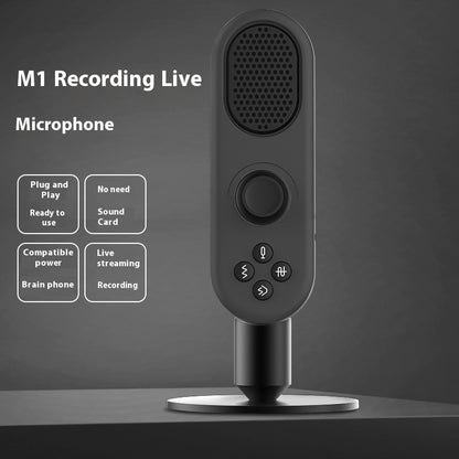 USB Capacitor Computer Cellphone Sound Card Microphone