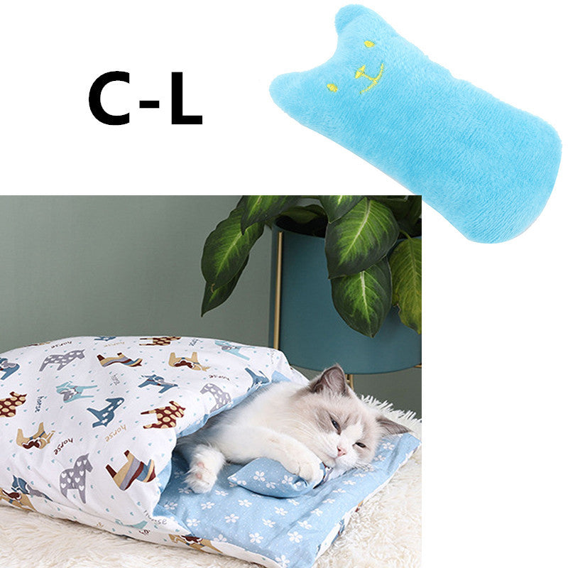 Maison de toilette hivernale pour chat – fermée, chaude, démontable et lavable, coussin intégré