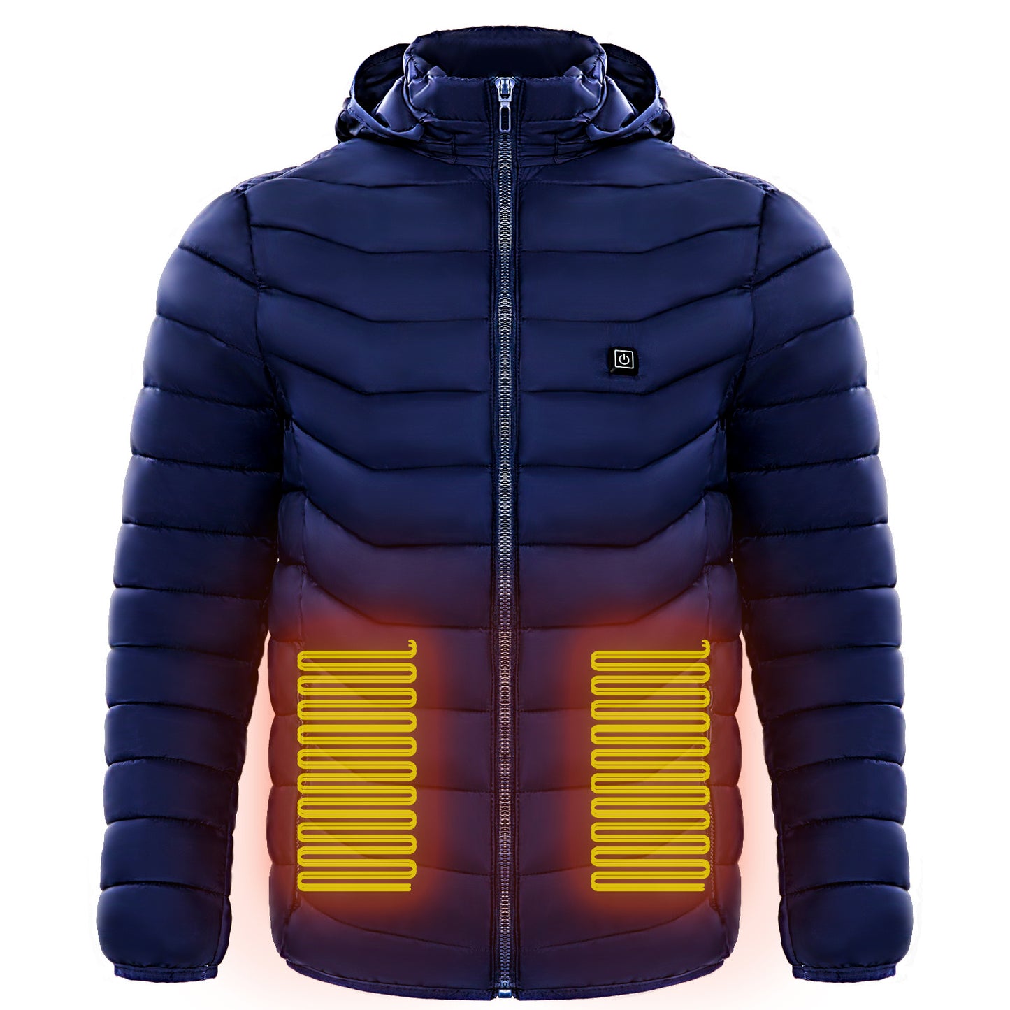 Manteau chauffant électrique homme – doudoune isolée avec capuche coupe-vent