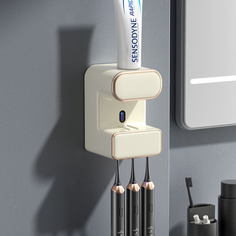 Porte-brosse à dents intelligent – désinfection UV, distributeur automatique de dentifrice, détection infrarouge