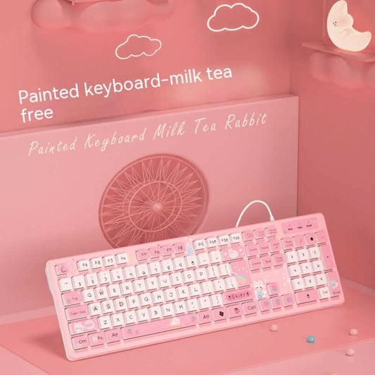 Clavier filaire Milk Tea Rabbit