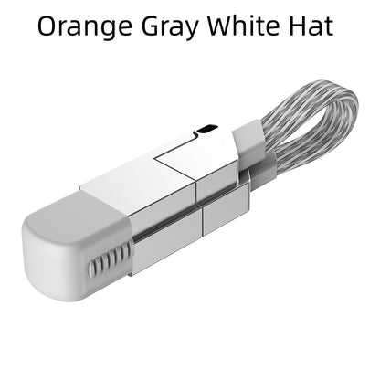 Câble de données de charge rapide multifonctionnel pour porte-clés portable