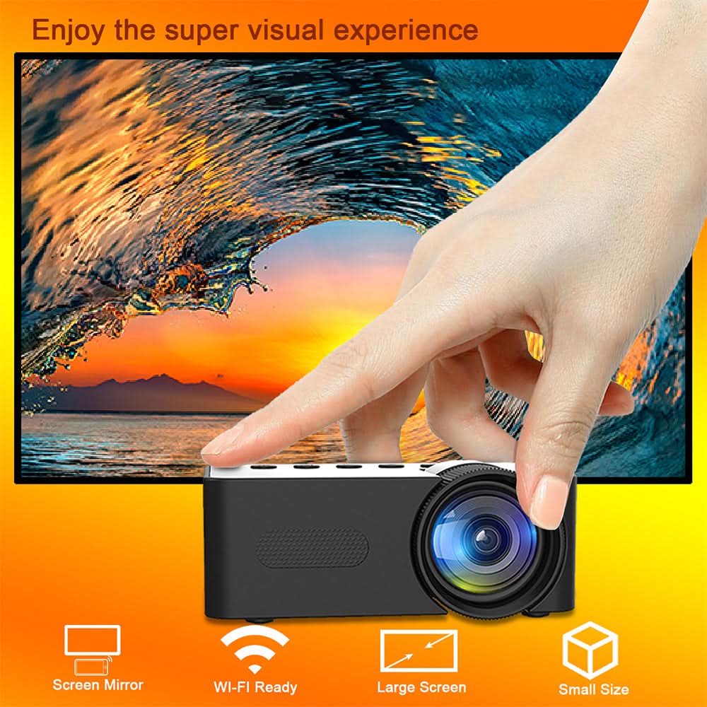 Mini projecteur YT100 sans fil – HD 1080p, compatible smartphone