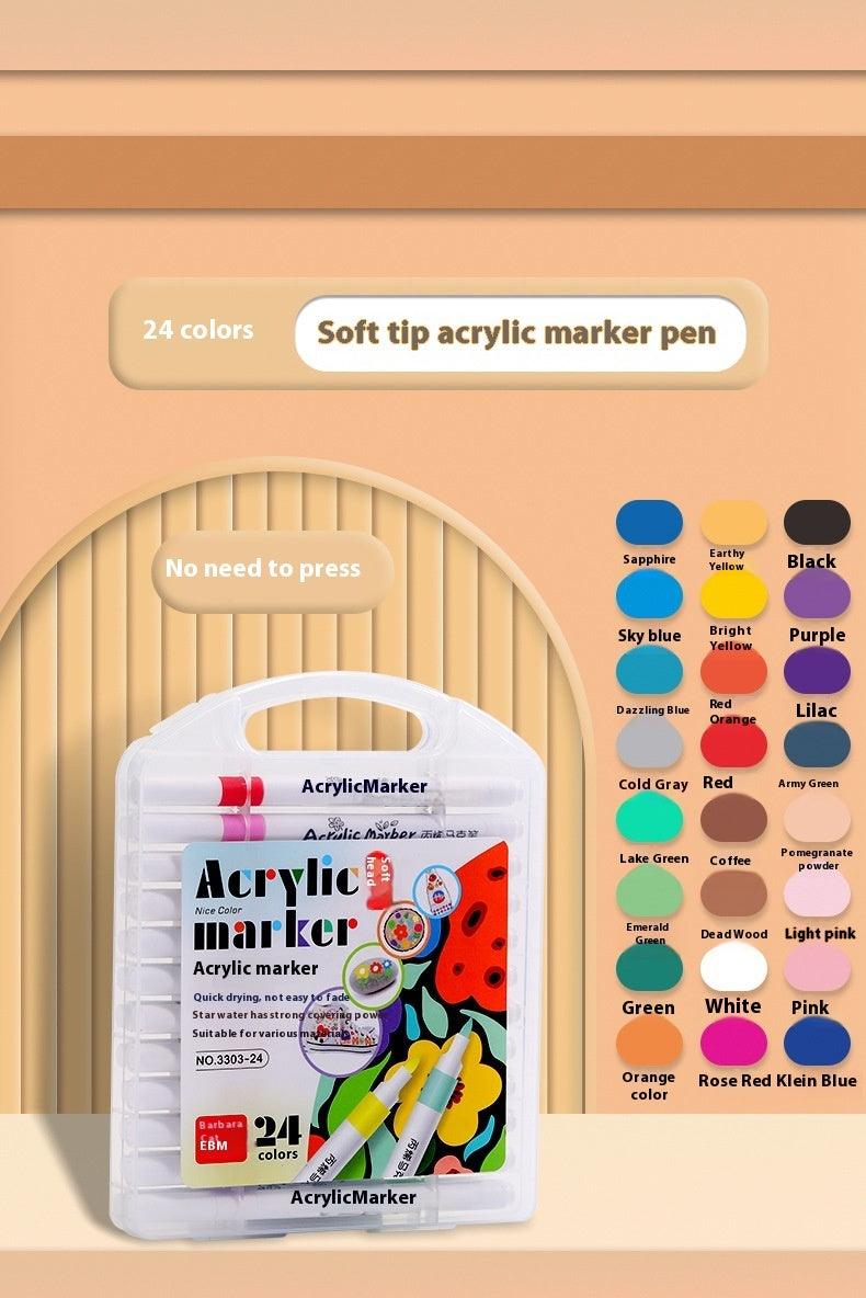 Ensemble de Marqueurs Acryliques à Tête Souple