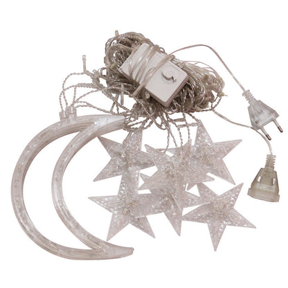 Rideau lumineux étoilé – guirlande LED colorée suspendue