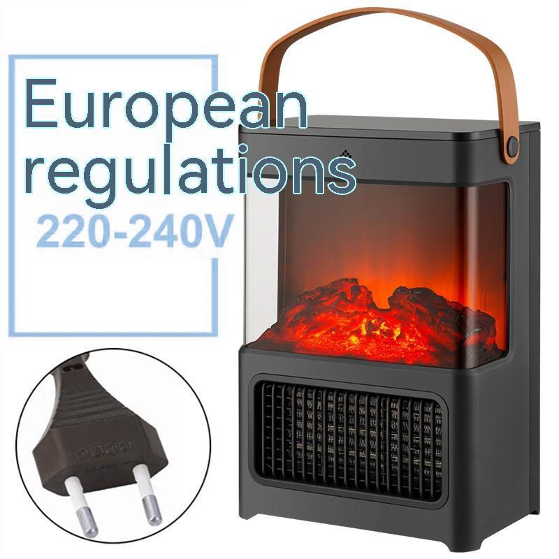 Chauffage électrique décoratif – effet flamme simulée, compact, sécurité intégrée, usage domestique