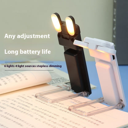 Lampe de lecture à clip Biswitch – rechargeable USB, double interrupteur, lumière douce de nuit