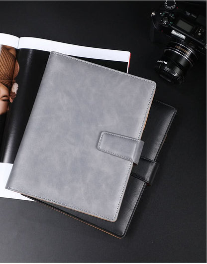 Carnet A5 cuir à boucle – recharge 6 anneaux, fermeture magnétique