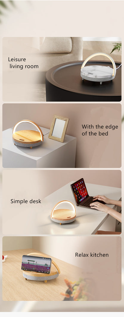 Lampe de nuit multifonction avec charge sans fil