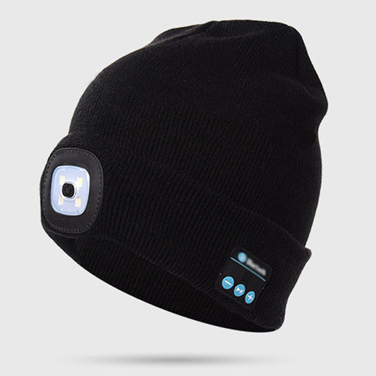 Bonnet  avec Bluetooth Intégré et éclairage LED frontal