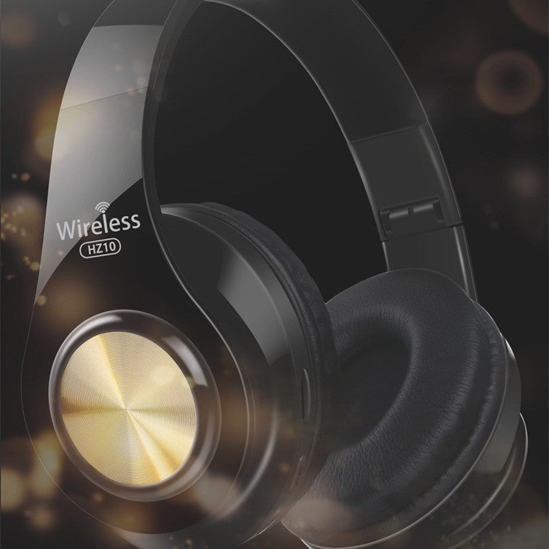 Casque Bluetooth sans fil pliable – monté sur tête, son stéréo HD avec subwoofer