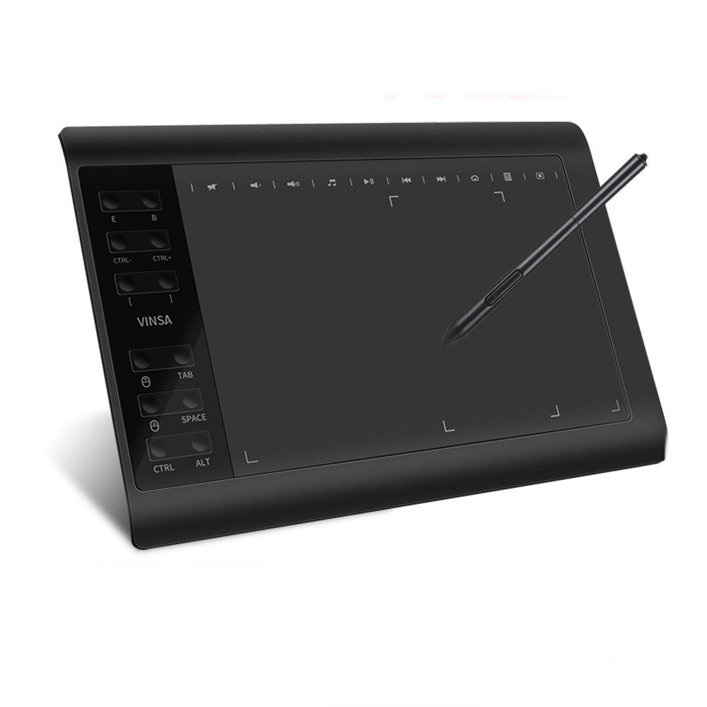 Tablette graphique numérique 1060PLUS – zone active 10×6 pouces, stylet rechargeable, 8192 niveaux de pression, 8 Go intégrés
