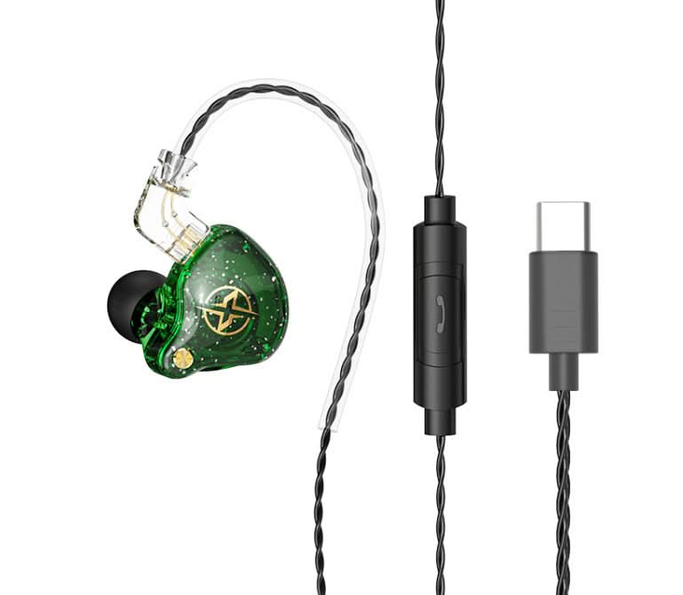 Écouteurs filaires HiFi dynamiques – câble ajustable, design sport