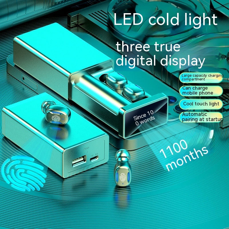 Écouteurs Bluetooth TWS Mini – sport intra-auriculaires, contrôle tactile, ultra longue autonomie