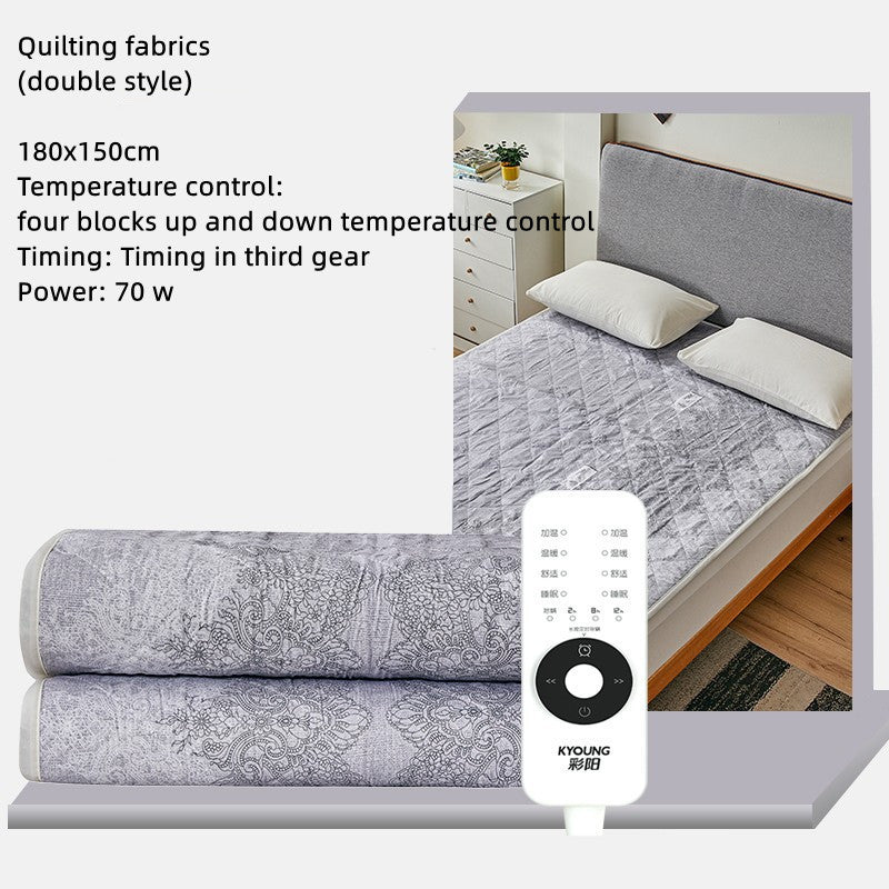 Matelas chauffant électrique anti-acariens – format simple ou double, contrôle indépendant, idéal pour dortoir ou chambre