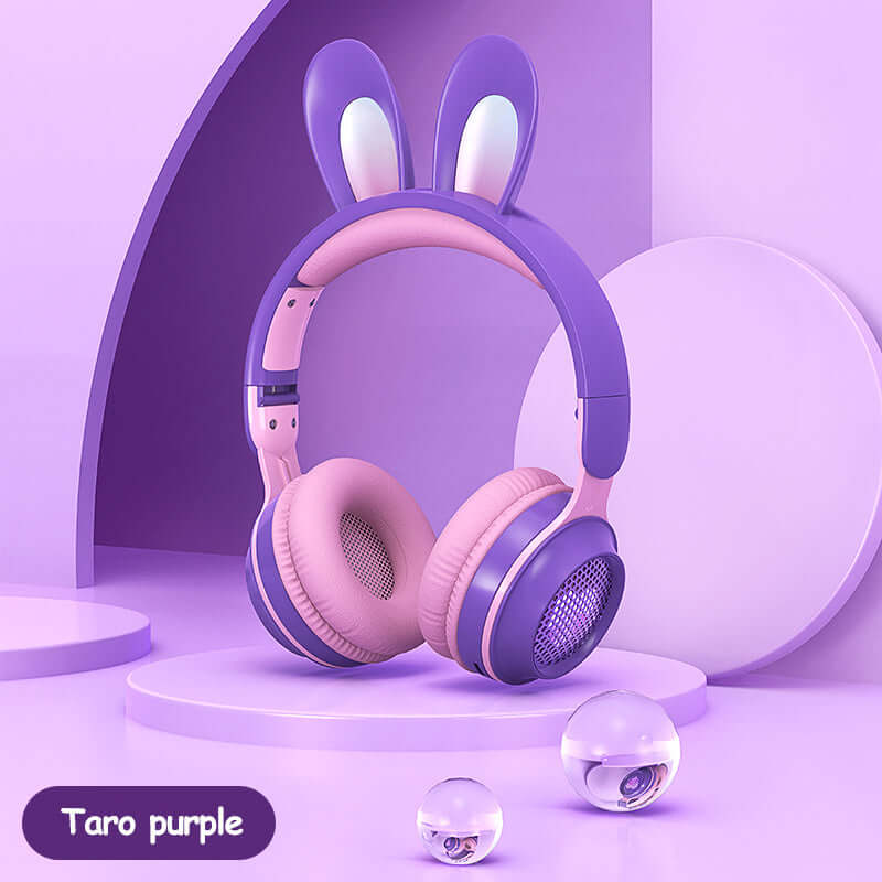 Casque sans fil lumineux avec oreilles de lapin