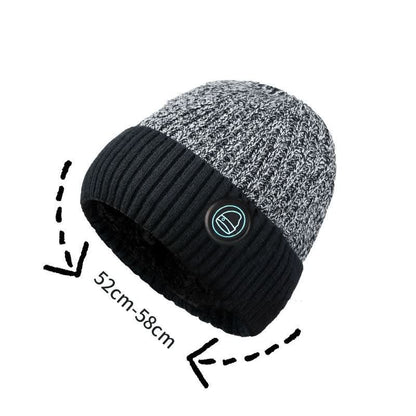 Bonnet chauffant d’hiver – extérieur, ski, doublé polaire, USB 5000mAh, taille libre