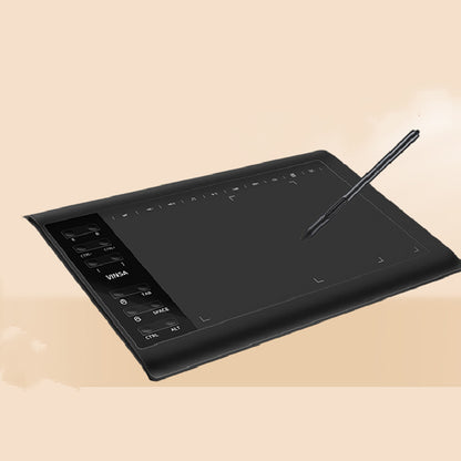 Tablette graphique numérique 1060PLUS – zone active 10×6 pouces, stylet rechargeable, 8192 niveaux de pression, 8 Go intégrés