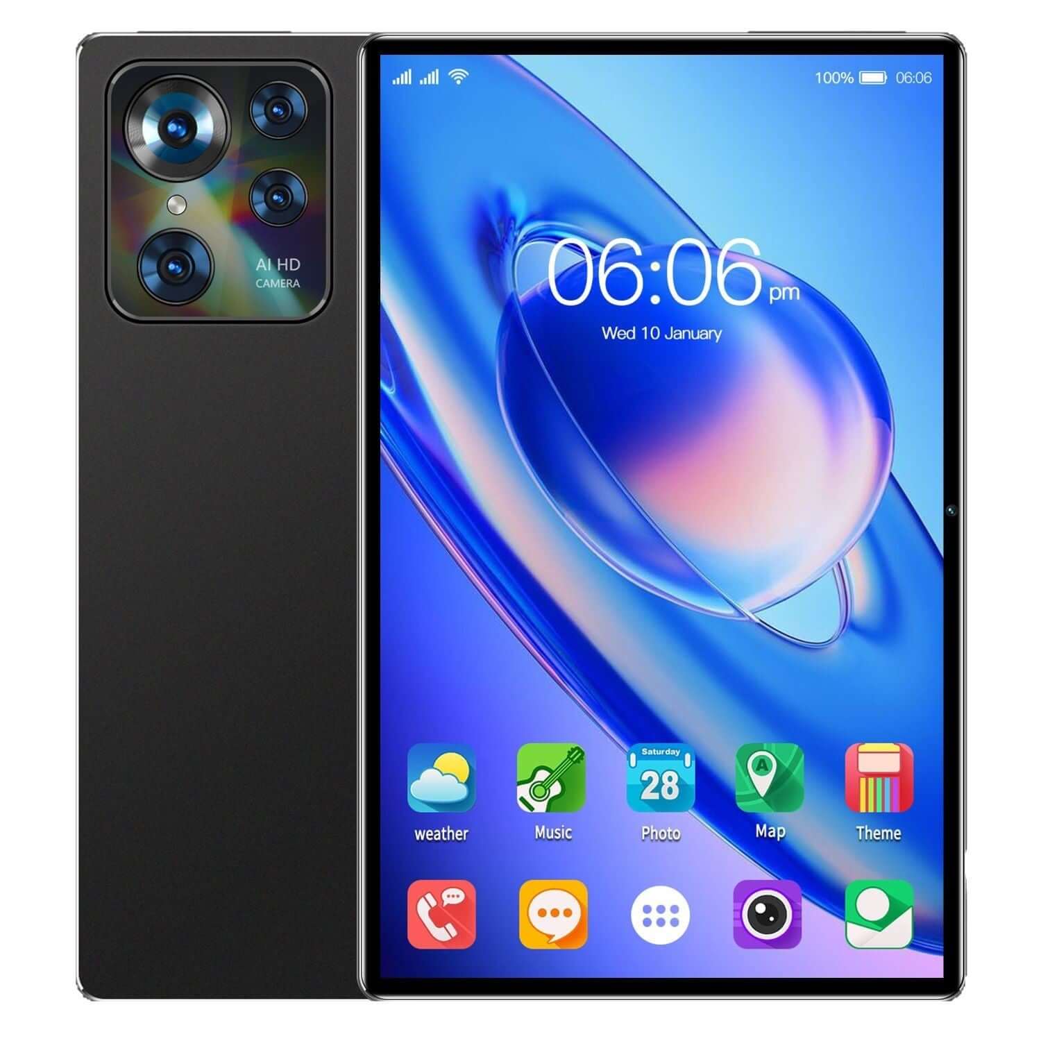 Tablette PC 10 pouces Smart Call Google Edition avec écran HD et fonctionnalités d'appel.