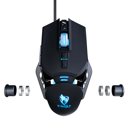 Souris de jeu mécanique lestée Macro E-sports