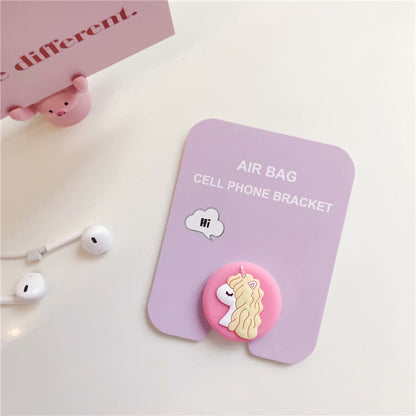 Support de téléphone avec anneau paresseux – airbag cartoon